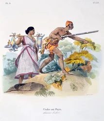 Indian Hunter with Musket, 1827-35